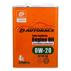 Моторное масло 0W-20 AUTOBACS ENGINE OIL API SP ILSAC GF-6A SYNTHETIC (4л)