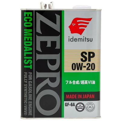 Масло моторное Idemitsu 0W-20 ZEPRO ECO MEDALIST SP/GF-6A (4л)